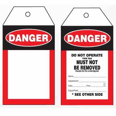 Lockout Tag Tear Proof Double Sided
PSP102TP PS-LOTO-TAG